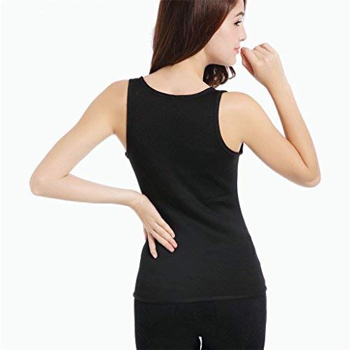 NOVECASA Chaleco Sauna Mujer Neopreno Sauna Vest Top para Sudoración Quema Grasa Faja Abdome Adelgazante (L, Negro-Amarillo)