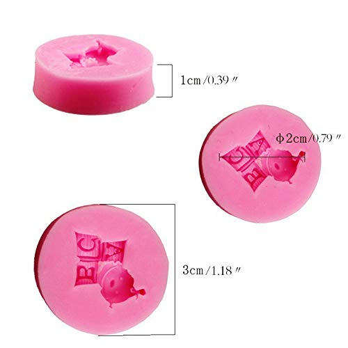 NovForth Baby ABC Letter Cake Mold Fondant Silicona Chocolate Candy Pastelería Herramienta para Hornear Molde Stencil Bandeja de Hielo Herramienta para Pasteles