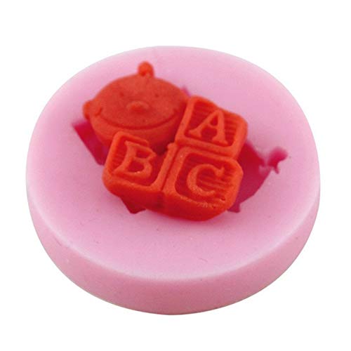 NovForth Baby ABC Letter Cake Mold Fondant Silicona Chocolate Candy Pastelería Herramienta para Hornear Molde Stencil Bandeja de Hielo Herramienta para Pasteles
