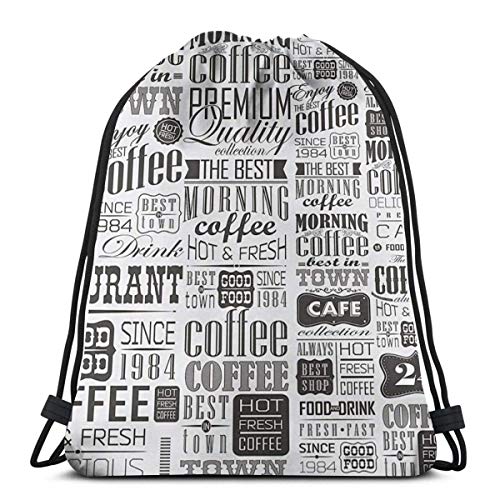 NPNP Mochilas con cordón Guía de gourmets Mochila Bolsas de Cuerda a Granel Almacenamiento Deportivo a Granel para Hombres Mochila de Picnic Resistente al Agua