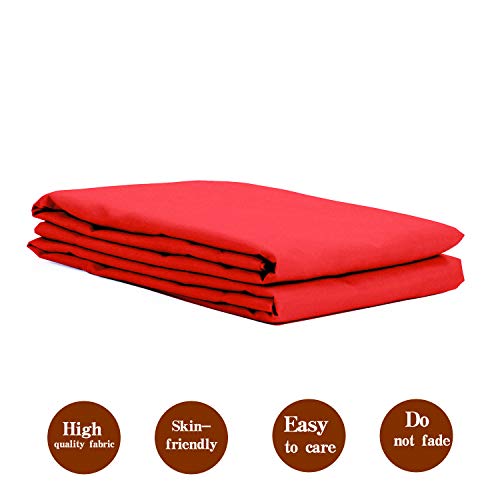 NTBAY Fundas de Almohada Oxford de Microfibra, Paquete de 2 Fundas de Almohada Oxford Antiarrugas y Resistentes a Las Manchas Suaves y Acogedoras, 50x75 cm, Rojo1