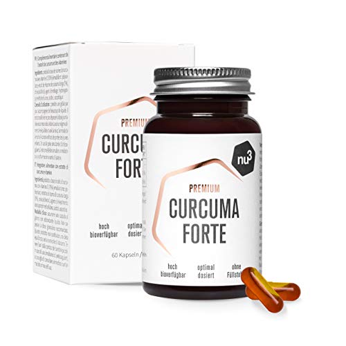 NU3 – Cúrcuma Forte Premium | 60 cápsulas | Curcumina Novasol® con una biodisponibilidad 185 veces mejor que la de la curcumina natural | Contiene vitamina C y vitamina D | Cúrcuma vegana