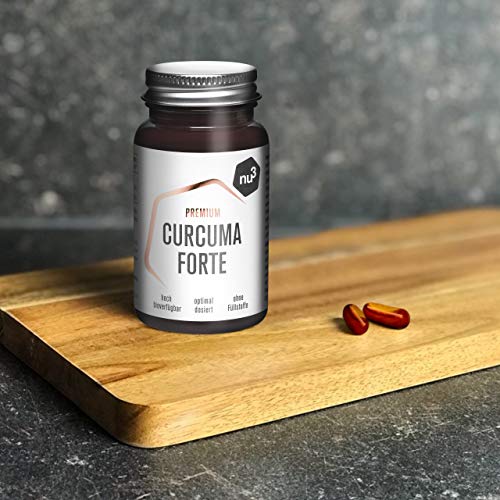 NU3 – Cúrcuma Forte Premium | 60 cápsulas | Curcumina Novasol® con una biodisponibilidad 185 veces mejor que la de la curcumina natural | Contiene vitamina C y vitamina D | Cúrcuma vegana