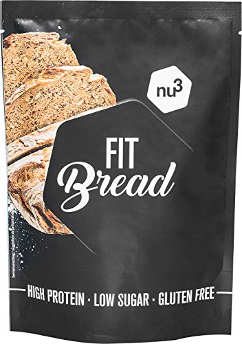 nu3 Fit Bread - 230 g de harina para pan integral con proteína - 15 veces menos carbohidratos - Bajo en azúcar, grasa y sin gluten - Alto contenido de fibra - Prepara fácilmente tu propio pan casero