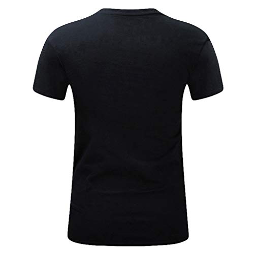 Nuevo Hombres Talla Grande Verano Impreso Casual Corto Cuello Redondo Camiseta Tops