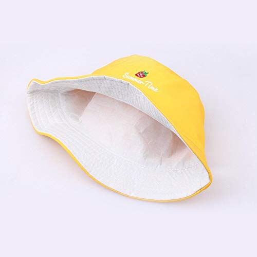 Nuevos Sombreros De Cubo Jóvenes para Mujer, Letras De Algodón, Horario De Verano, Patrón De Fresa, Sombrero De Pescador, Gorras De Cubo Universitarias De Color Sólido, 5Envío Gratis