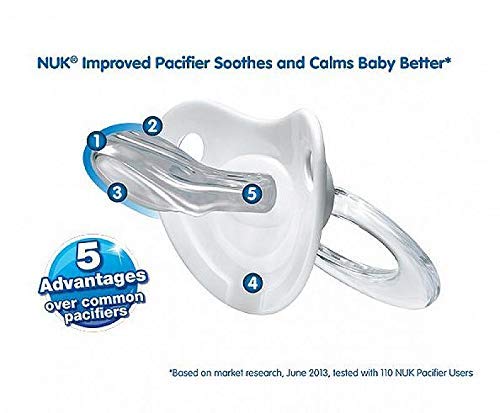 Nuk Bebé Disney Rojo/Blanco Silicona Chupete 0-6 Meses sin Bpa