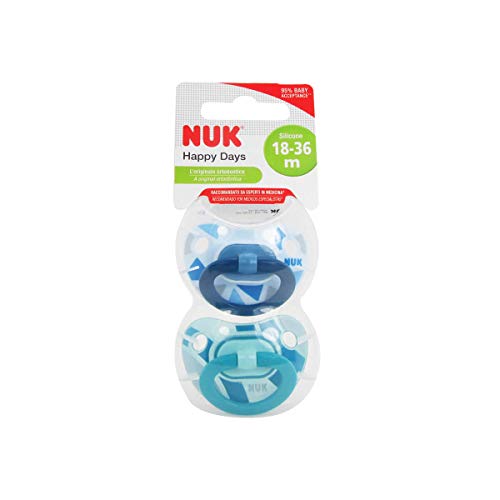 Nuk Happy Days Chupete Silicone 18-36 Meses X2