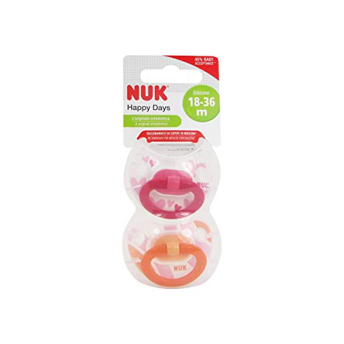 Nuk Happy Days Chupete Silicone 18-36 Meses X2