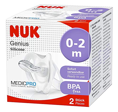 NUK Medic Pro Genius - Chupete (0 a 2 meses, pack de 2)