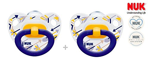 NUK"HAPPY DAYS" - 1x Anatomical Silicone Pacifiers Soothers Dummies/DARK BLUE AR(18-36m)