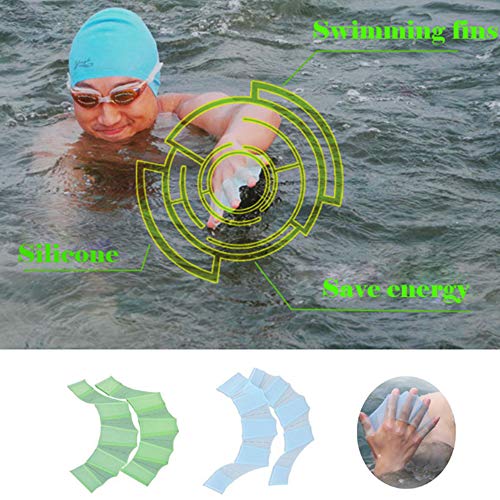 nuluxi Guantes de Agua Paletas Mano Guantes de Palmeados Natación de Silicona Guantes Acuáticos Aletas de Natación Suave y Confortable Equipo de Natación para Dedo Paleta para Nadar Buceo (3 Pares)