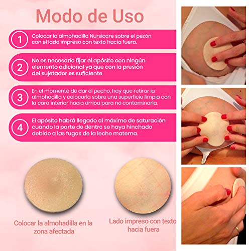 Nursicare Parches Para Reducir Dolor en los Pezones Durante la Lactancia | Apósitos Cura Grietas | 12 Unid. | Discos Protectores de Hidrogel | Altísima Calidad