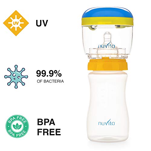 Nuvita 1556 MellyPlus Esterilizador UV Portátil – Esterilizador Para Chupetes y Tetinas de Biberones – Elimina de Manera Segura el 99,9% de Germenes y Bacterias – Sin BPA – Diseño Italiano