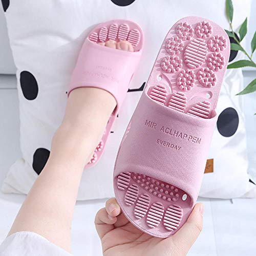 Nwarmsouth Baño Sandalias de Punta Descubierta,Sandalias de Masaje de pies, Zapatillas de baño Antideslizantes-Verde Oscuro_34-35,Uso Al Aire Libre Baño Sandalia