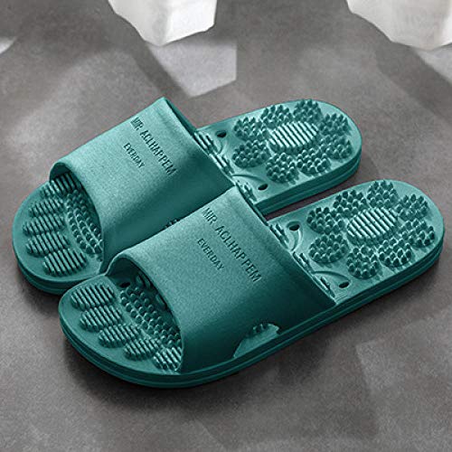 Nwarmsouth Baño Sandalias de Punta Descubierta,Sandalias de Masaje de pies, Zapatillas de baño Antideslizantes-Verde Oscuro_34-35,Uso Al Aire Libre Baño Sandalia
