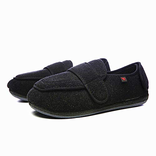 Nwarmsouth Zapatos ortopédicos Ajustables,Pies hinchados más Zapatos con Grasa deformada, Pulgar valgus zapatos-42_2 Negro,Zapatos ortopédicos Ajustables