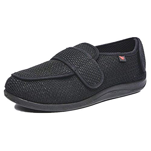 Nwarmsouth Zapatos ortopédicos Ajustables,Pies hinchados más Zapatos con Grasa deformada, Pulgar valgus zapatos-42_2 Negro,Zapatos ortopédicos Ajustables