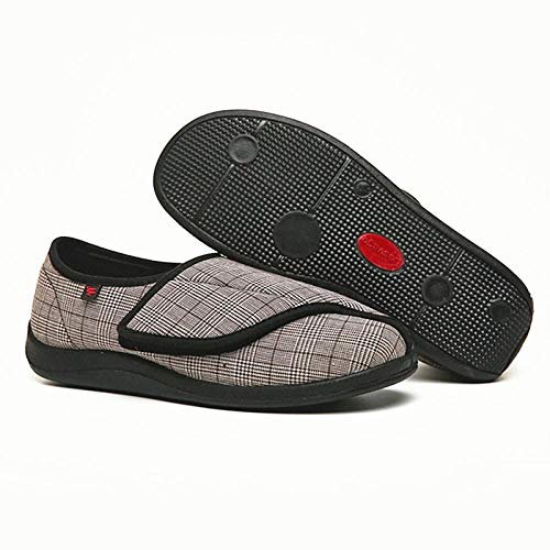 Nwarmsouth Zapatos ortopédicos Ajustables,Pies hinchados más Zapatos con Grasa deformada, Pulgar valgus zapatos-42_2 Negro,Zapatos ortopédicos Ajustables