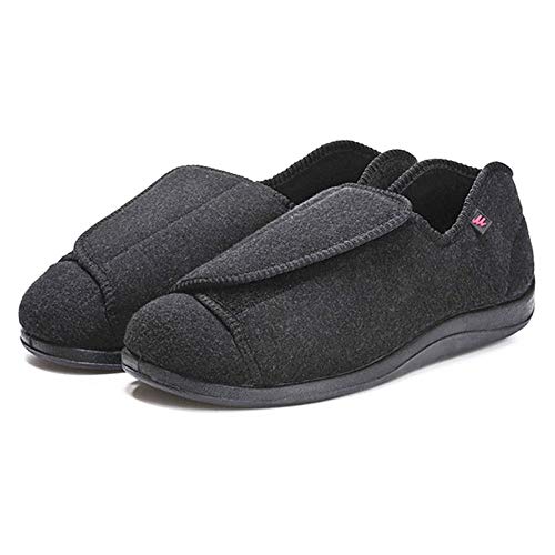 Nwarmsouth Zapatos ortopédicos Ajustables,Pies hinchados más Zapatos con Grasa deformada, Pulgar valgus zapatos-42_2 Negro,Zapatos ortopédicos Ajustables