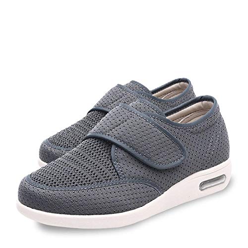 Nwarmsouth Zapatos ortopédicos Ajustables,Zapatos Ajustables con Grasa para el pie para Ancianos, Zapatos de Malla para diabetes-40_Black,Zapatos ortopédicos Ajustables