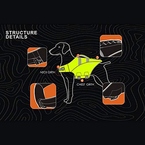 Nwayd Chaleco Salvavidas para Perros, Reflectante Ajustable, Traje de baño para Nadar, Chaleco, arnés para Perros, Ropa de Verano, Chaleco Salvavidas para Mascotas.