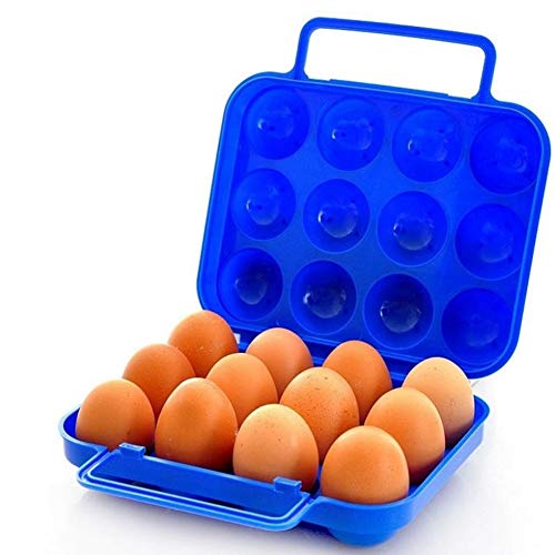 NXACETN Caja De Huevos De Plástico Portátil Portale 12 Rejillas Camping Picnic Caja De Almacenamiento De Huevos Plegable Caja De Almacenamiento Contenedor Verde