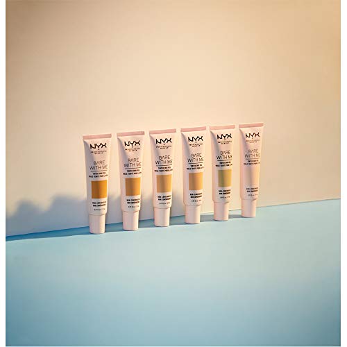 NYX Professional Makeup Base de Maquillaje Velo de Color Bare With Me, Extractos Hidratantes de Aloe y Pepino, Inspirada en el Cuidado de la Piel, Cobertura Ligera, Tono Natural Soft Beige