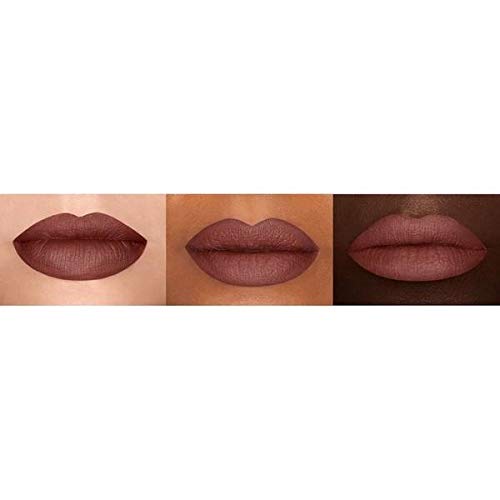 NYX PROFESSIONAL MAKEUP pintalabios mate larga duración Labial Poowder Puff Lippie Lip Cream Tono 1 Cool Intentions Color Marrón oscuro