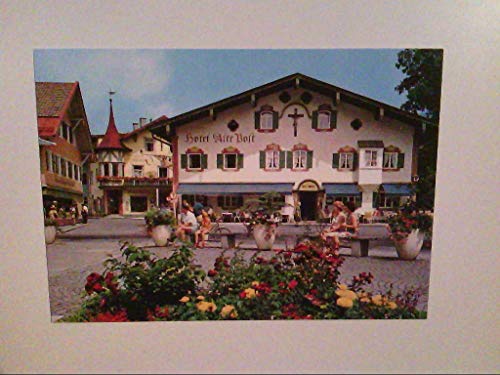 Oberammergau. Am Dorfplatz. Hotel Alte Post. AK.