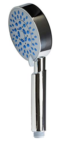 Ocean-Flo SCS-3002 - Alcachofa de ducha y manguera de 1,5 m, acero inoxidable, acabado cromado plateado