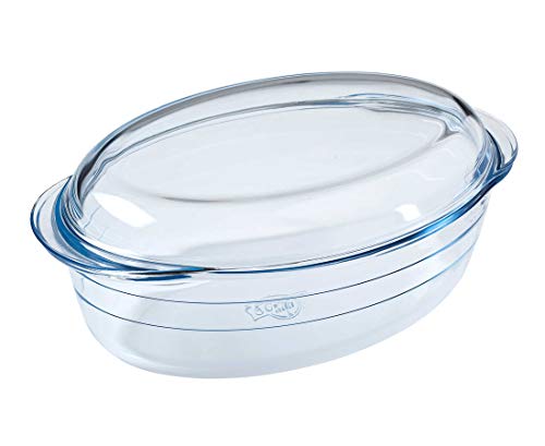 Ôcuisine 4936042 - Cacerola Oval, 3L, color Transparente, 33 x 12 x 20 cm