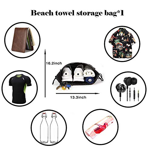 Odot Toalla de Playa Grande Cuadrada Microfibra El Verano Imprimiendo Suave Anti-Arena Absorbente Manta de Playa Esterilla de Yoga para Viajes Deportes Piscina (150x70cm,Zapatillas)