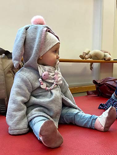 Odziezet Niña Chaqueta con Capucha Chaqueta de Algodón con Orejas de Conejo Otoño e Invierno para Bebés 0-6 años