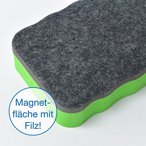 OfficeTree 5 Borrador Pizarra Blanca Magnetico - 5 Colores Borrador Magnetico Pizarra - Elimina Restos de Escrituras y Dibujos en Pizarra Blanca Papelógrafo