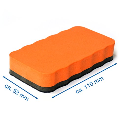 OfficeTree 5 Borrador Pizarra Blanca Magnetico - 5 Colores Borrador Magnetico Pizarra - Elimina Restos de Escrituras y Dibujos en Pizarra Blanca Papelógrafo