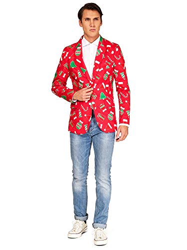 OFFSTREAM Suitmeister Trajes de Navidad Chaqueta En Muchos Estilos - Red Icons Jacket Only - XXL