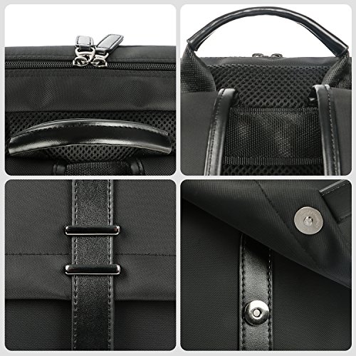 Oflamn Mochila para portátil de Negocios A Prueba de Agua Slim Bolsa de Viaje para computadora portátil de 15.6 Pulgadas (Black)
