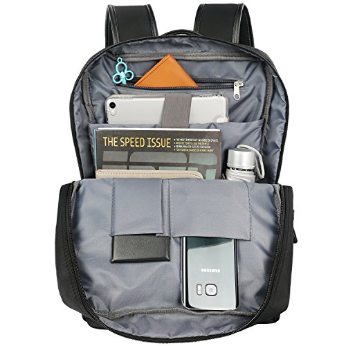 Oflamn Mochila para portátil de Negocios A Prueba de Agua Slim Bolsa de Viaje para computadora portátil de 15.6 Pulgadas (Black)