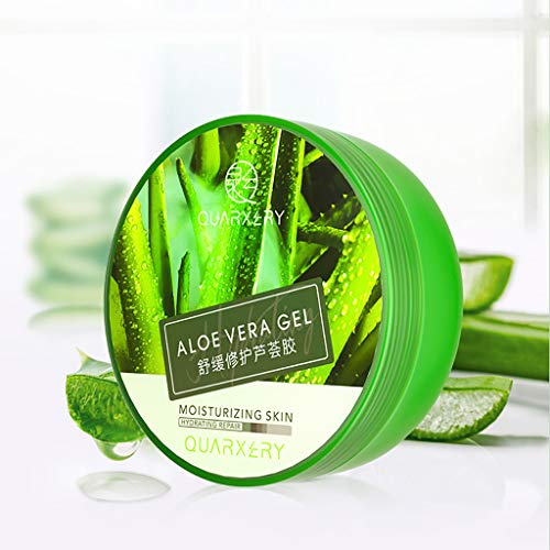 OHQ Aloe Vera Gel LocióN Hidratante Crema Facial Perfectamente Liso para India Cuidado De La Piel 180ML/300ML (180ML, Verde)