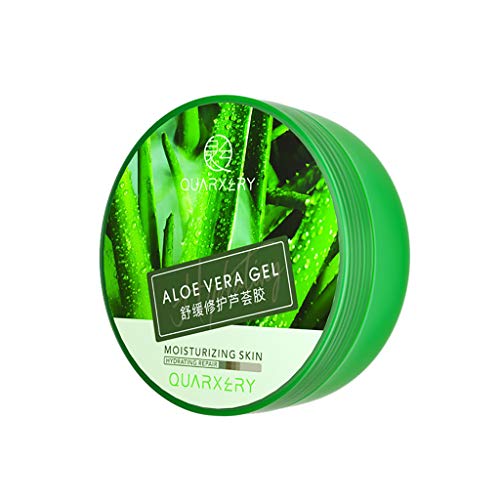 OHQ Aloe Vera Gel LocióN Hidratante Crema Facial Perfectamente Liso para India Cuidado De La Piel 180ML/300ML (180ML, Verde)