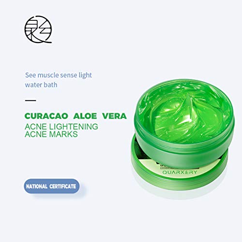 OHQ Aloe Vera Gel LocióN Hidratante Crema Facial Perfectamente Liso para India Cuidado De La Piel 180ML/300ML (180ML, Verde)