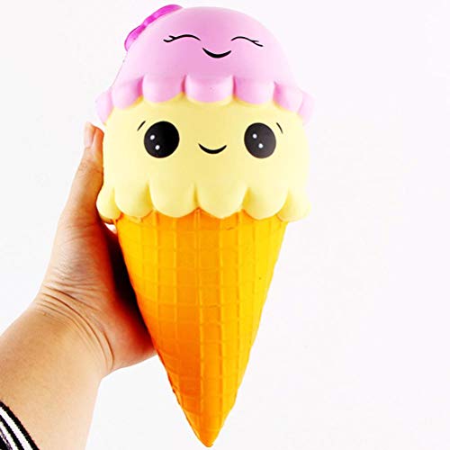 OHQ Colgante Juguetes Blandos Kawaii Squishy Perfumado Juguetes Antiestres Ice Cream Slow Creciente Scented Aliviar El Juguete De EstréS Regalos Gran PromocióN (Amarillo#2)