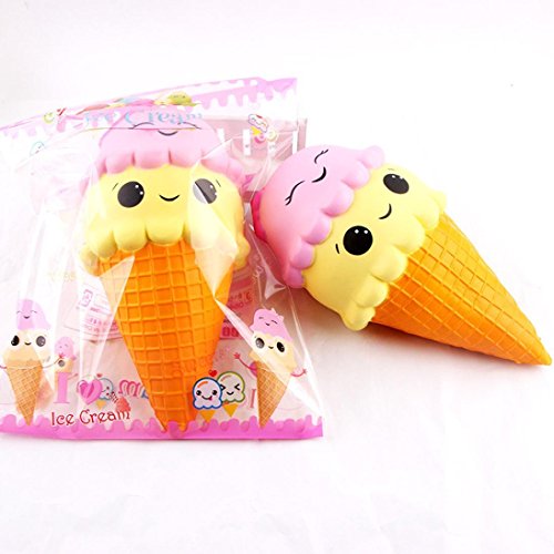 OHQ Colgante Juguetes Blandos Kawaii Squishy Perfumado Juguetes Antiestres Ice Cream Slow Creciente Scented Aliviar El Juguete De EstréS Regalos Gran PromocióN (Amarillo#2)