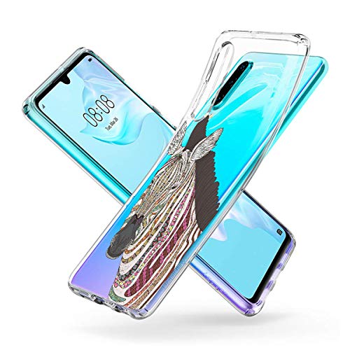Oihxse Funda Dibujos Animal Lindo Compatible OPPO Reno 2Z Carcasa Transparente Clear Silicona TPU Gel Suave Case Ultra Slim Anti-Golpes Anti-Arañazos Protection Cover(Caballo)