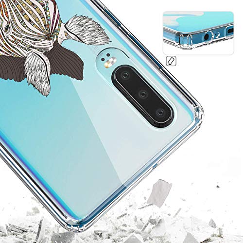 Oihxse Funda Dibujos Animal Lindo Compatible OPPO Reno 2Z Carcasa Transparente Clear Silicona TPU Gel Suave Case Ultra Slim Anti-Golpes Anti-Arañazos Protection Cover(Caballo)