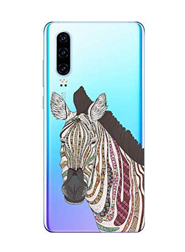 Oihxse Funda Dibujos Animal Lindo Compatible OPPO Reno 2Z Carcasa Transparente Clear Silicona TPU Gel Suave Case Ultra Slim Anti-Golpes Anti-Arañazos Protection Cover(Caballo)