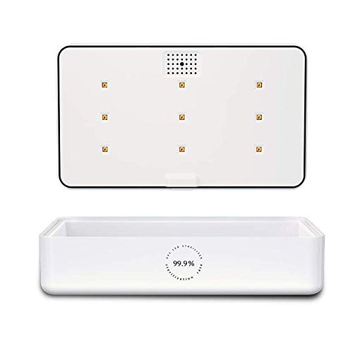 okcsc - Caja de esterilizador de teléfono móvil con función de aromaterapia de carga USB, limpiador UV para teléfono y todos los pequeños accesorios