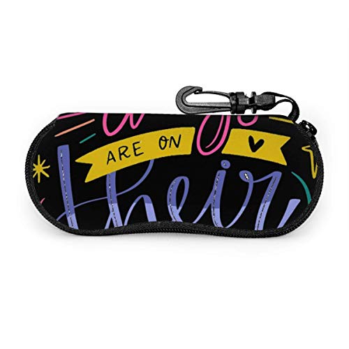 OKIJH Estuche portátil para gafas, caja de almacenamiento, estuche para gafas, bolsa de cosméticos Better Days Are On Love There Way Portable Eyeglass Case Abrasion Resistant Glasses Protective Case S