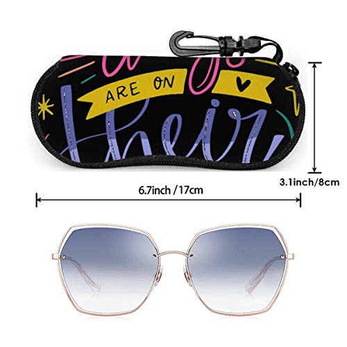 OKIJH Estuche portátil para gafas, caja de almacenamiento, estuche para gafas, bolsa de cosméticos Better Days Are On Love There Way Portable Eyeglass Case Abrasion Resistant Glasses Protective Case S